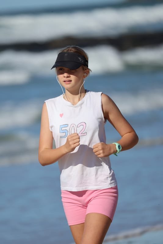 Ballina Athletics Club members at Shelly Beach