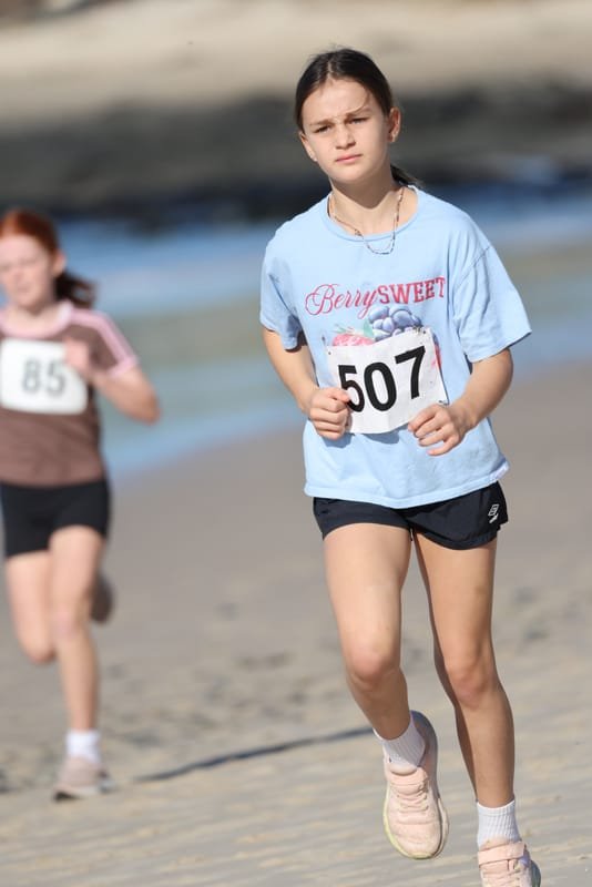 Ballina Athletics Club members at Shelly Beach