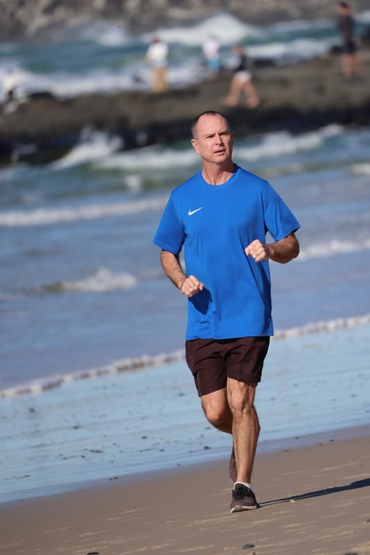 Ballina Athletics Club members at Shelly Beach