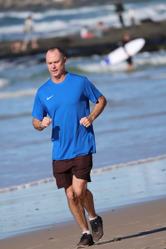 Ballina Athletics Club members at Shelly Beach