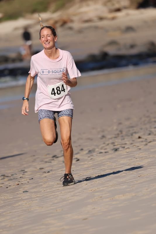 Ballina Athletics Club members at Shelly Beach
