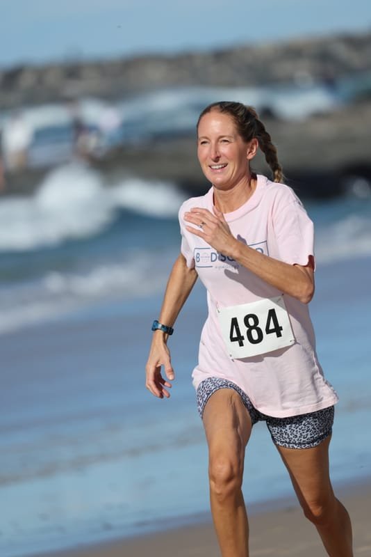 Ballina Athletics Club members at Shelly Beach