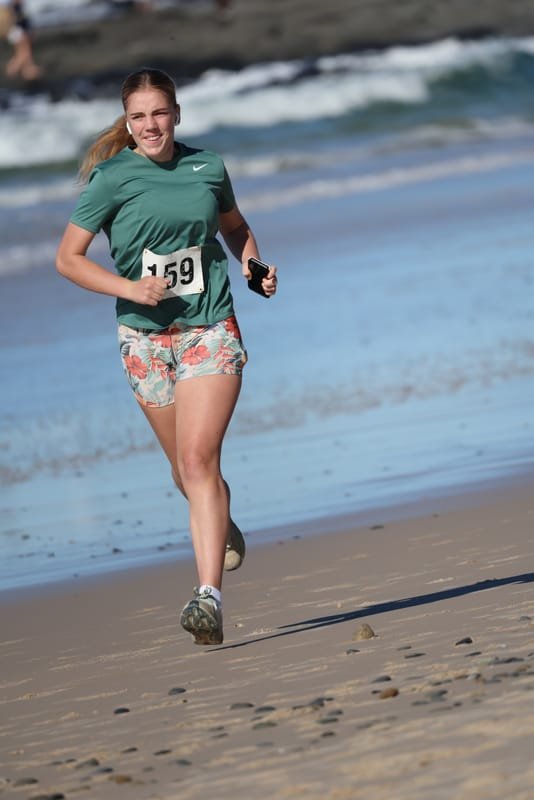 Ballina Athletics Club members at Shelly Beach