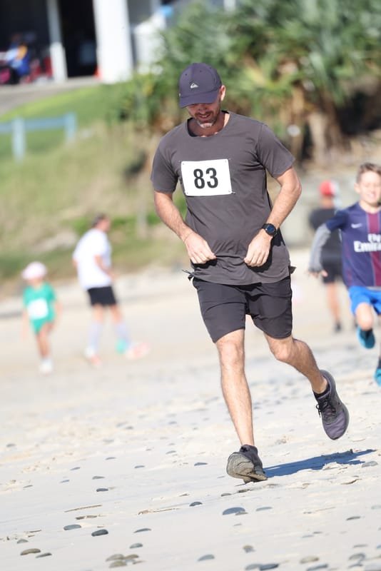 Ballina Athletics Club members at Shelly Beach