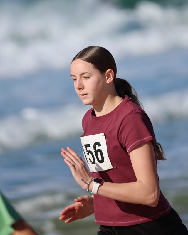 Ballina Athletics Club members at Shelly Beach