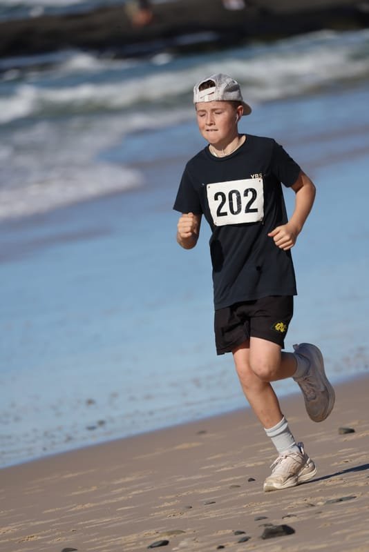 Ballina Athletics Club members at Shelly Beach