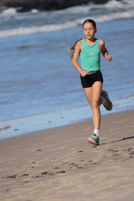 Ballina Athletics Club members at Shelly Beach