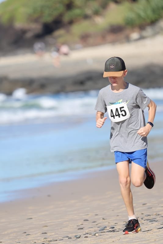 Ballina Athletics Club members at Shelly Beach