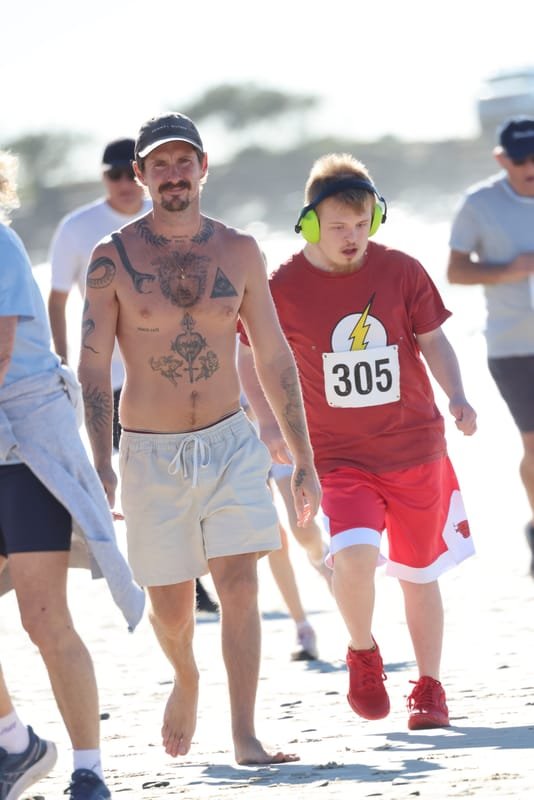 Ballina Athletics Club members at Shelly Beach