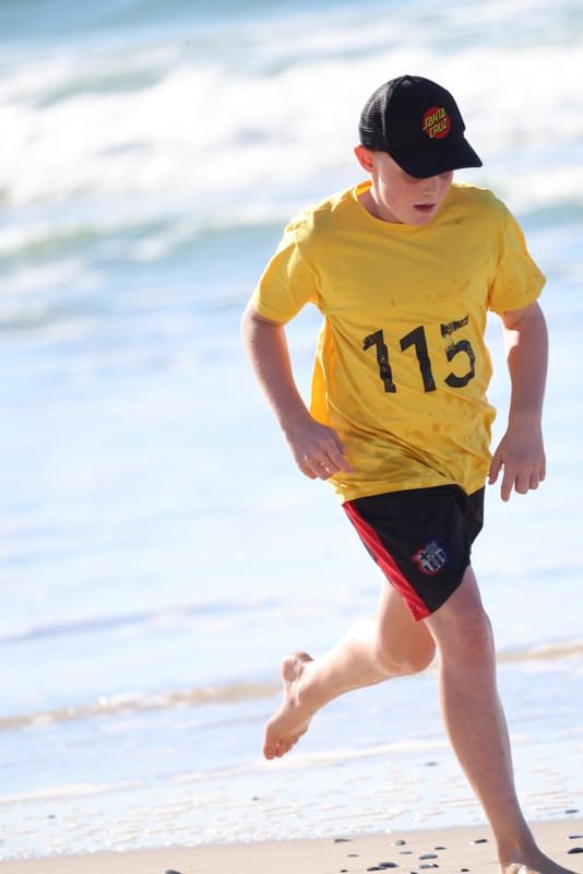 Ballina Athletics Club members at Shelly Beach