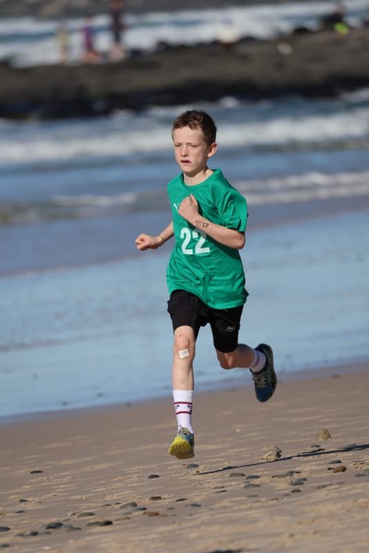 Ballina Athletics Club members at Shelly Beach
