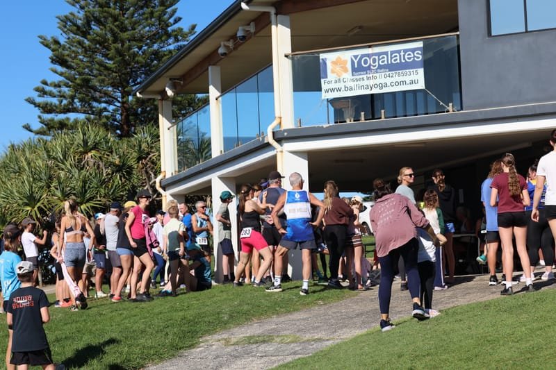 Ballina Athletics Club members at Shelly Beach