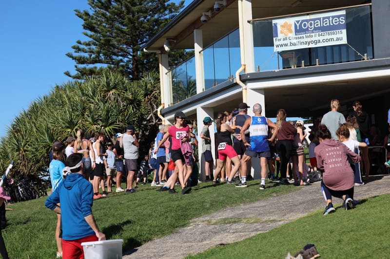 Ballina Athletics Club members at Shelly Beach