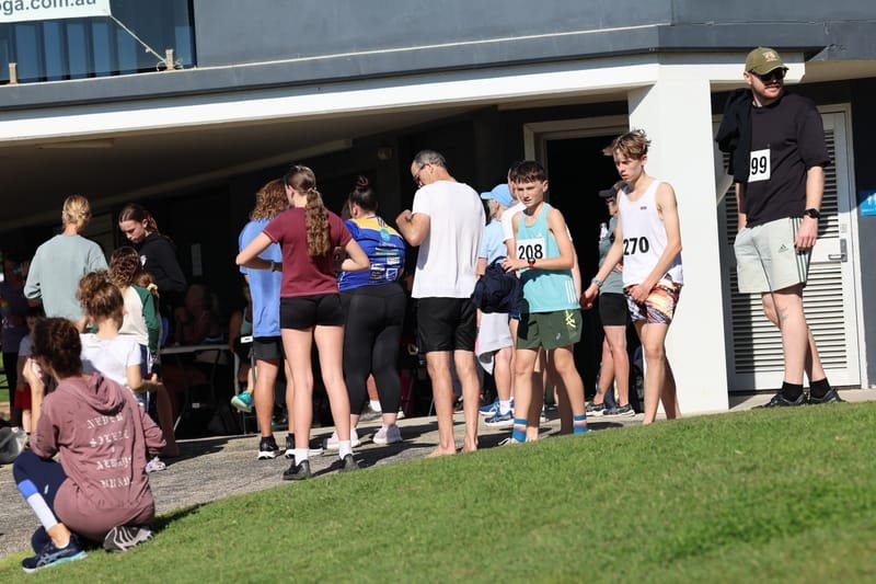 Ballina Athletics Club members at Shelly Beach