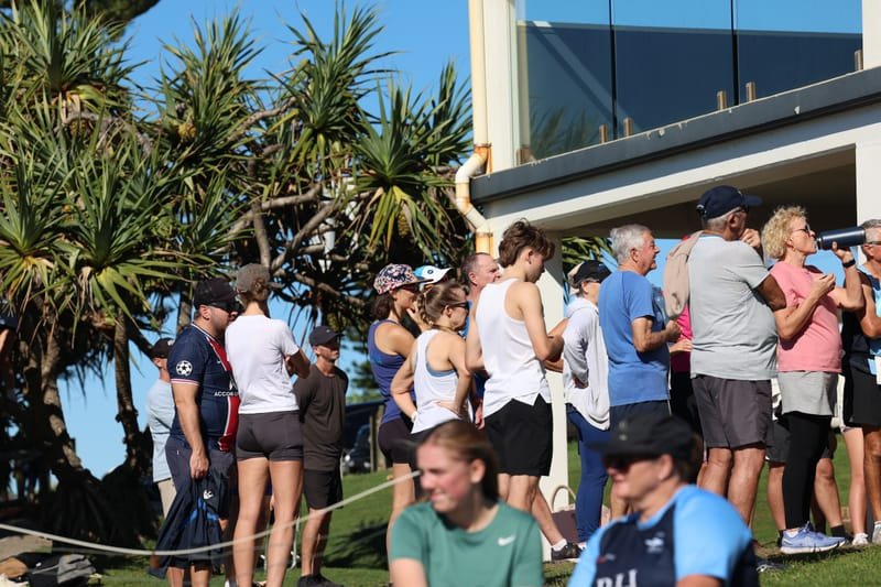 Ballina Athletics Club members at Shelly Beach