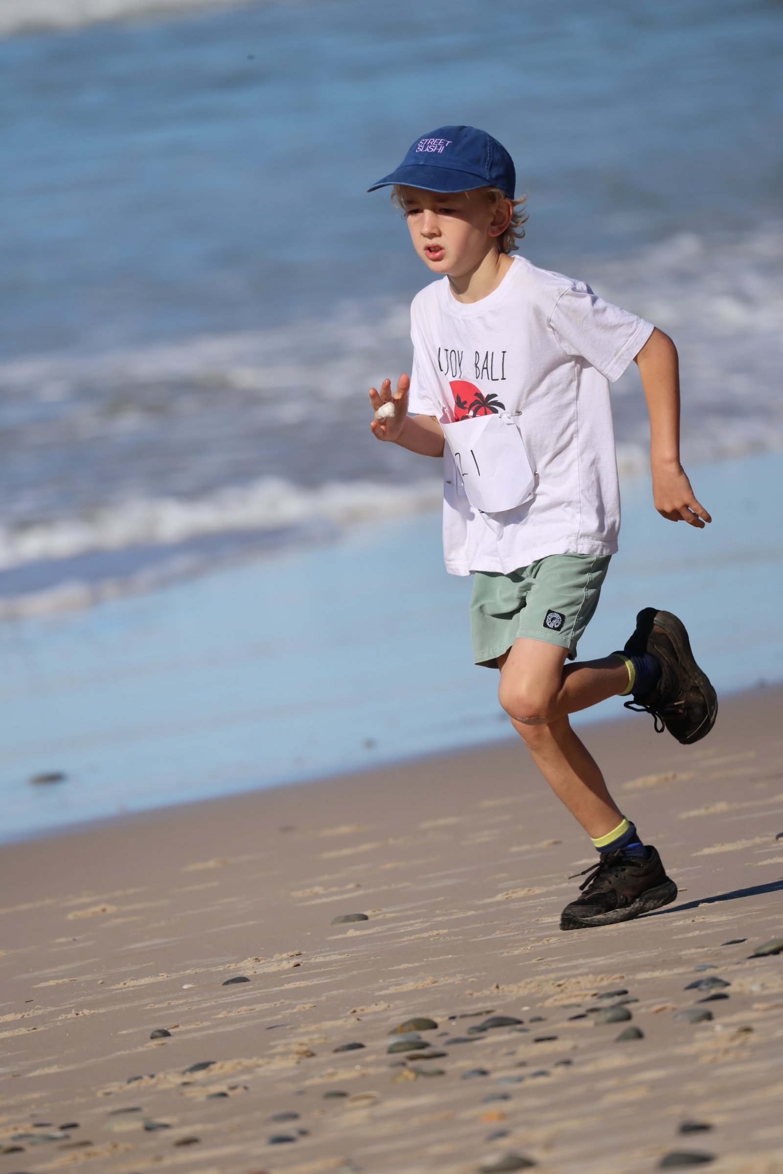 Runners on the beach at a Ballina Athletics Club Sunday handicap